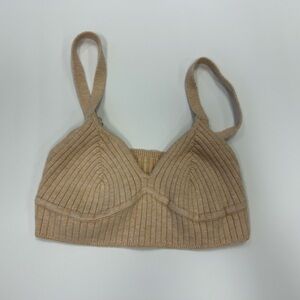 Tan cropped tank top